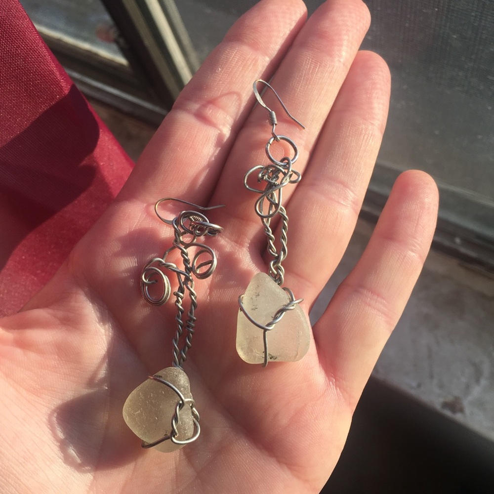 Seaglass earrings